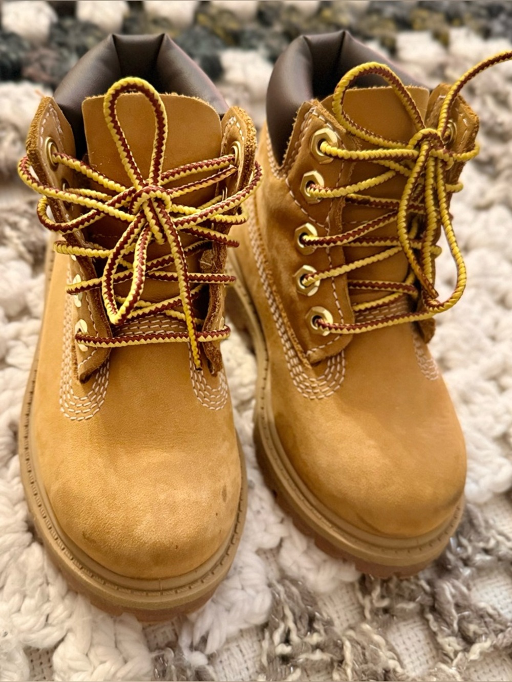 Timberland Kids Wheat/Tan Lace-Up Work Boots